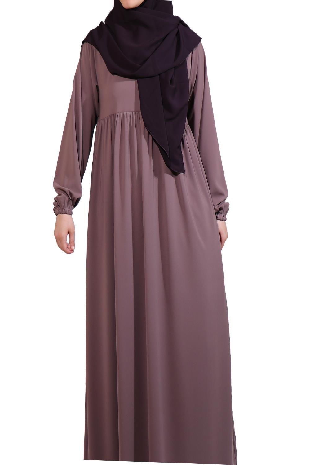 MEDİNE İPEĞİ DÜŞÜK ROBALI ELBİSE - VİZON Elbise