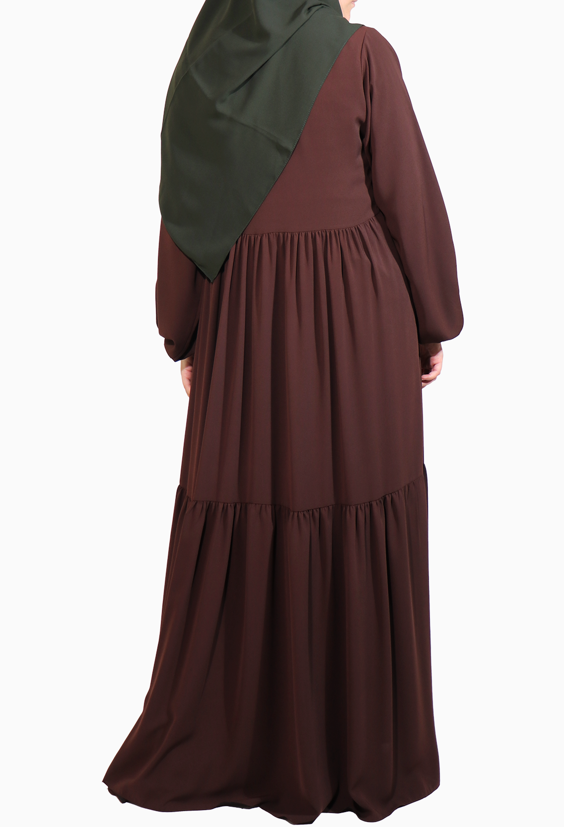 MEDİNE İPEĞİ DÜŞÜK ROBALI ELBİSE  - KİREMİT Elbise