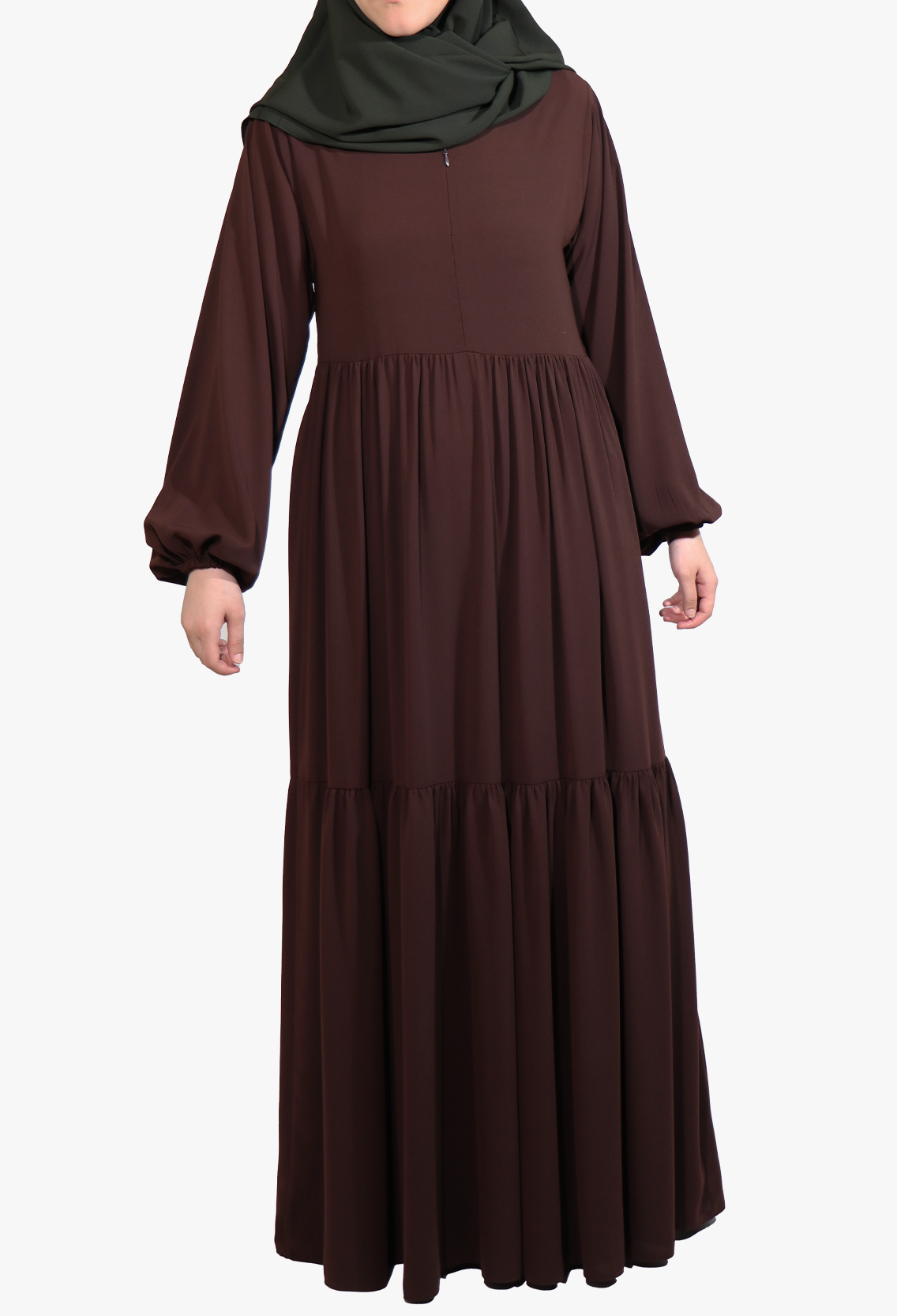 MEDİNE İPEĞİ DÜŞÜK ROBALI ELBİSE  - KİREMİT Elbise