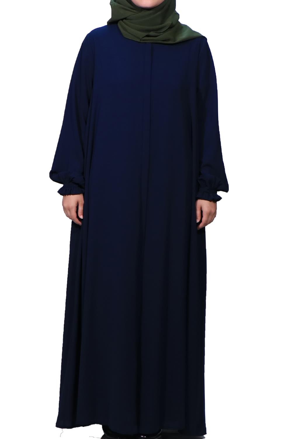 Medine İpeği Kloş Ferace - Lacivert Ferace