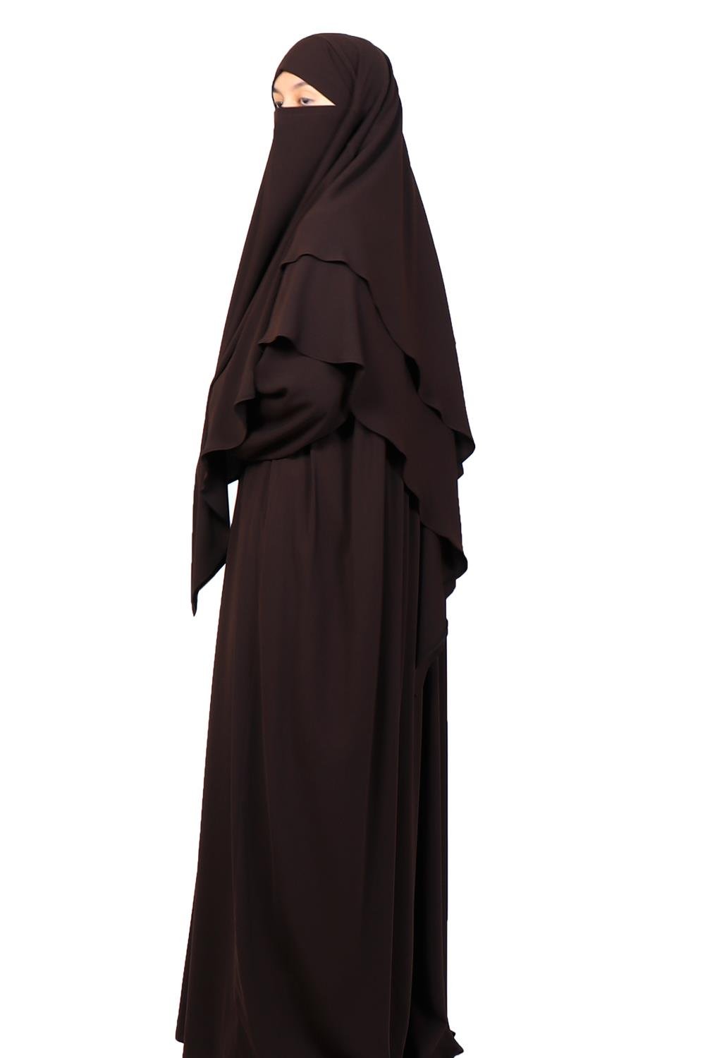 Sufle Elbise Takım - Kahve Çarşaf