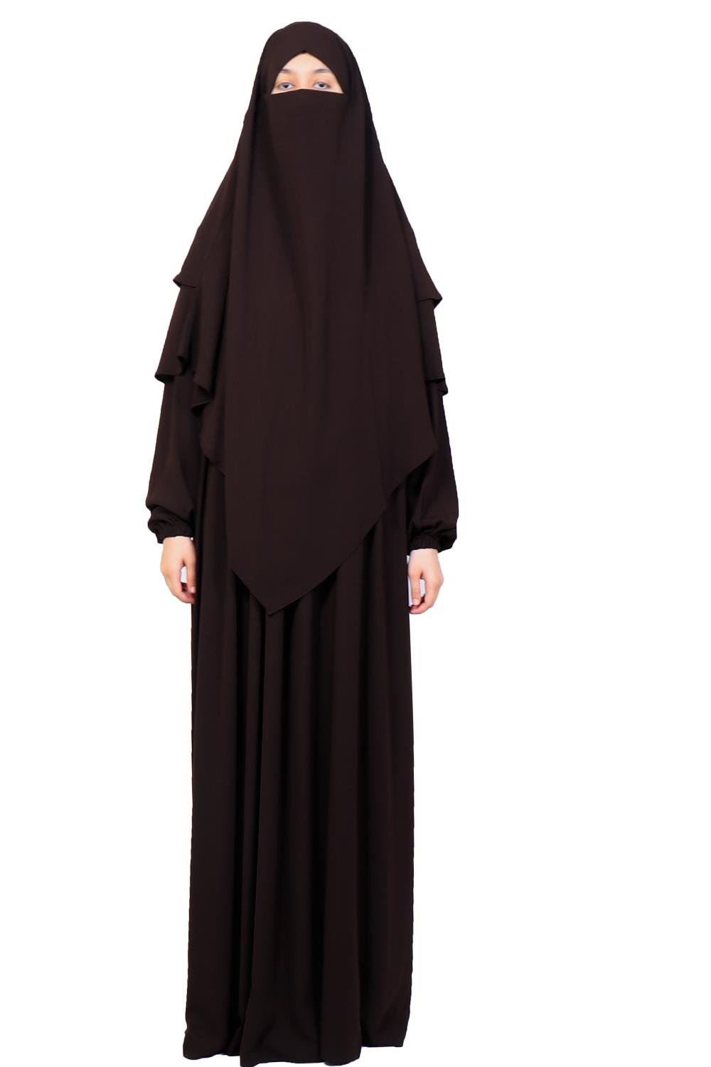 Sufle Elbise Takım - Kahve Çarşaf