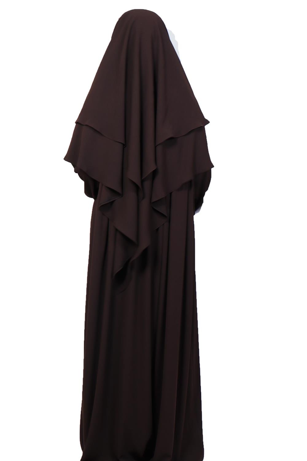 Sufle Elbise Takım - Kahve Çarşaf