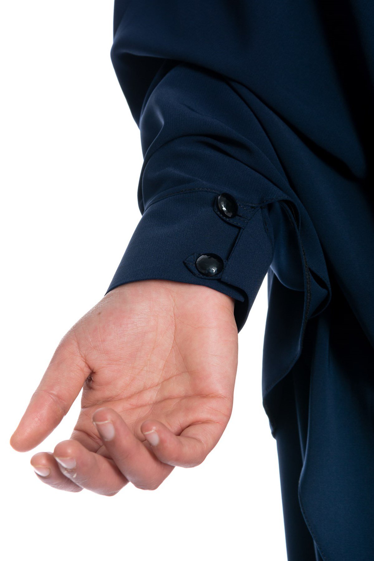 Sultanbaş İpek Peçeli Ayrı Çarşaf Lacivert Çarşaf