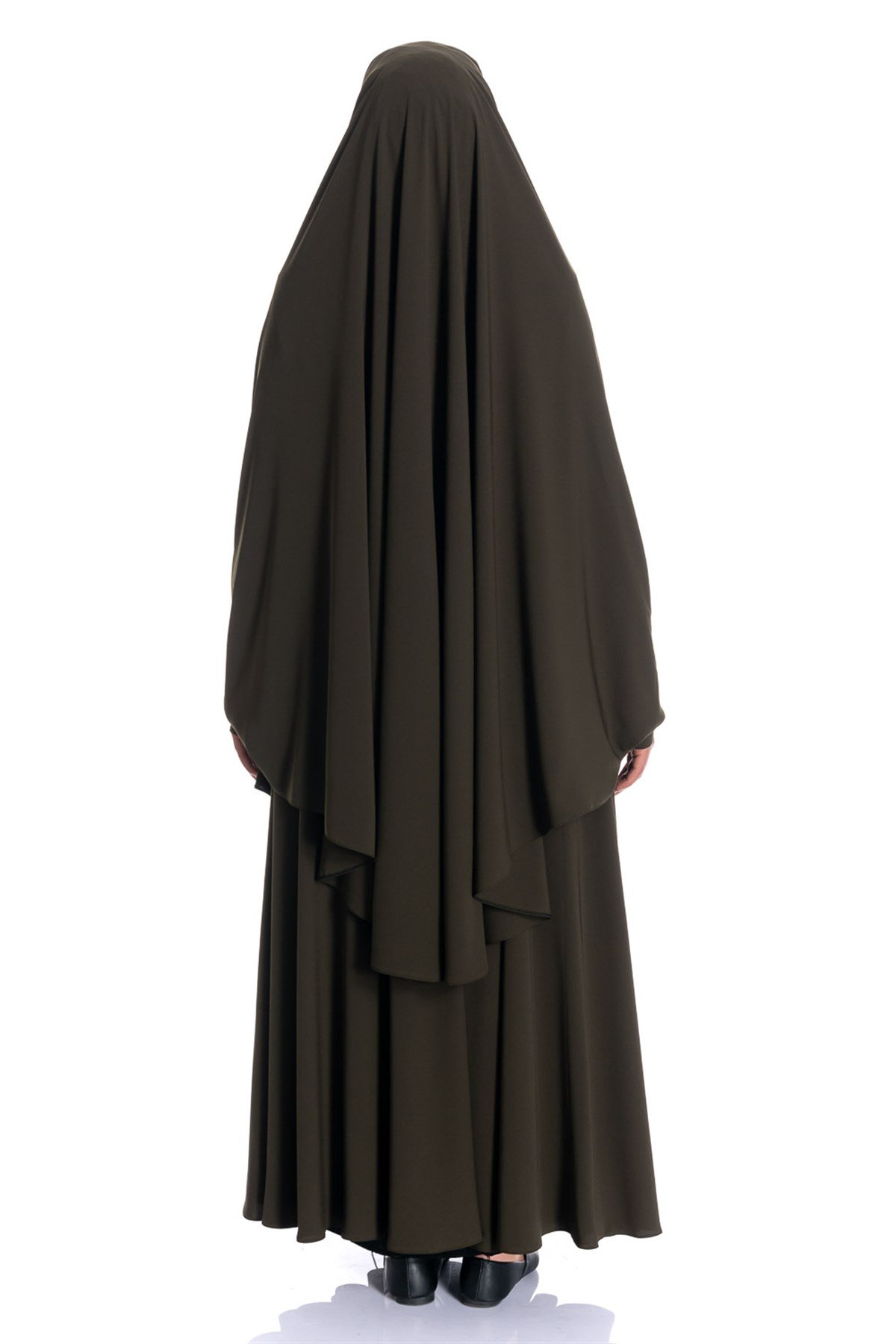 Sultanbaş Krep Peçeli Ayrı Haki Çarşaf Çarşaf