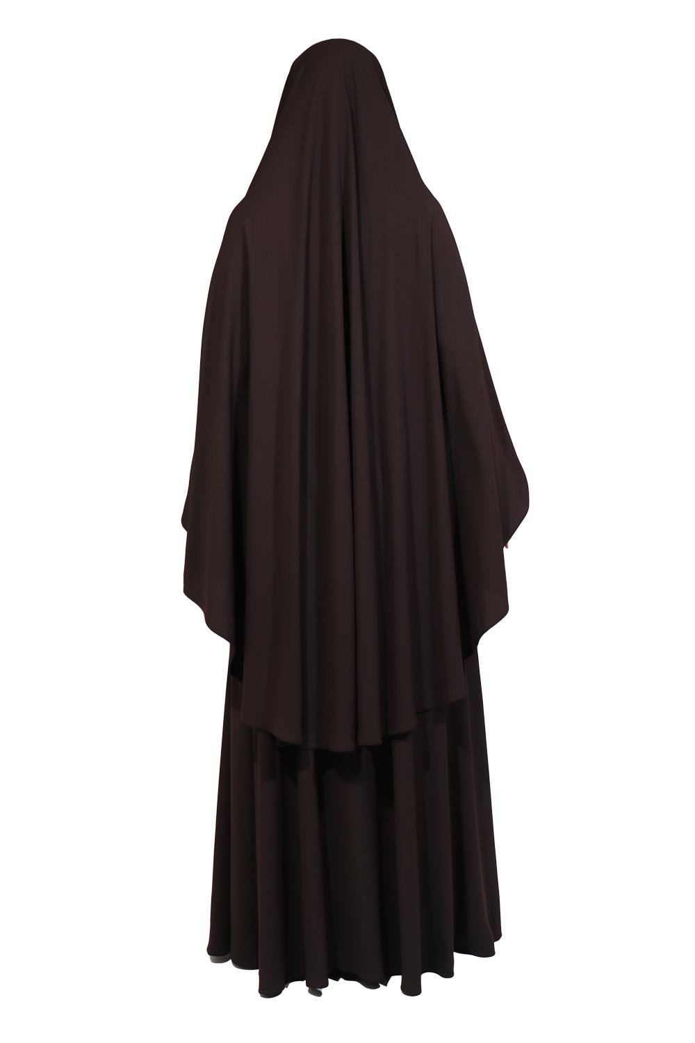 Sultanbaş Krep Peçeli Ayrı Kahve Çarşaf Çarşaf