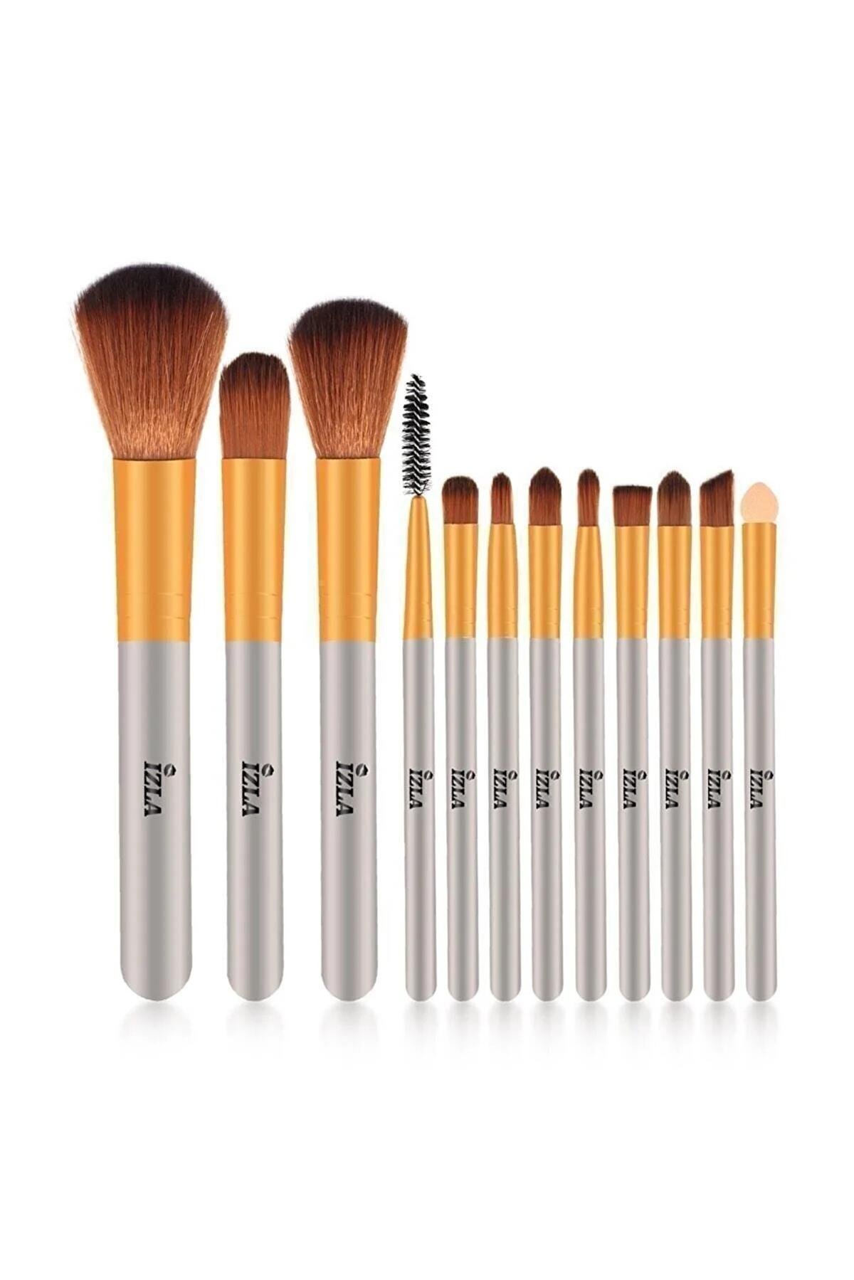 12 Parça Bambu Makyaj Fırça Seti