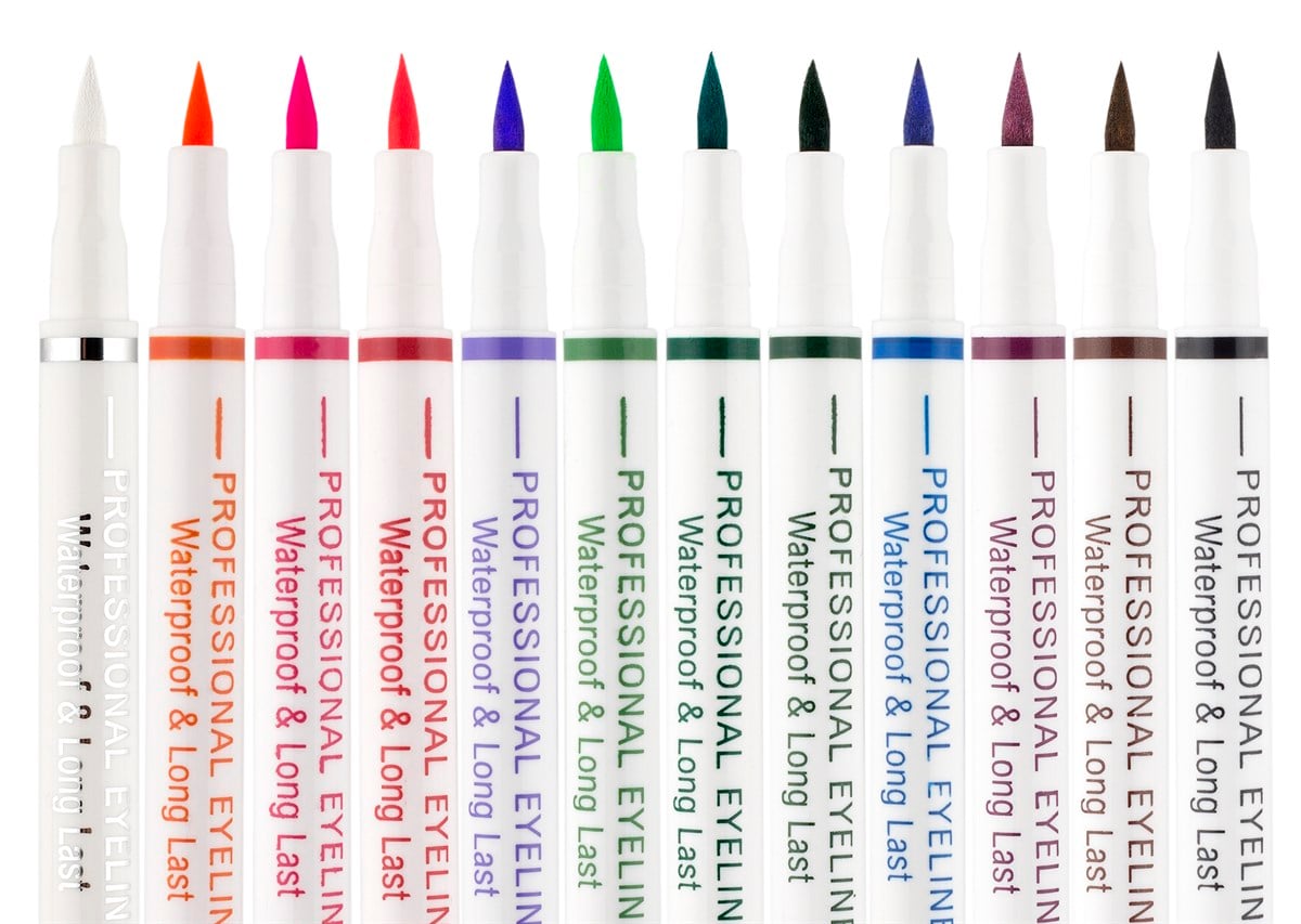 12 Renk Pen Eyeliner Seti