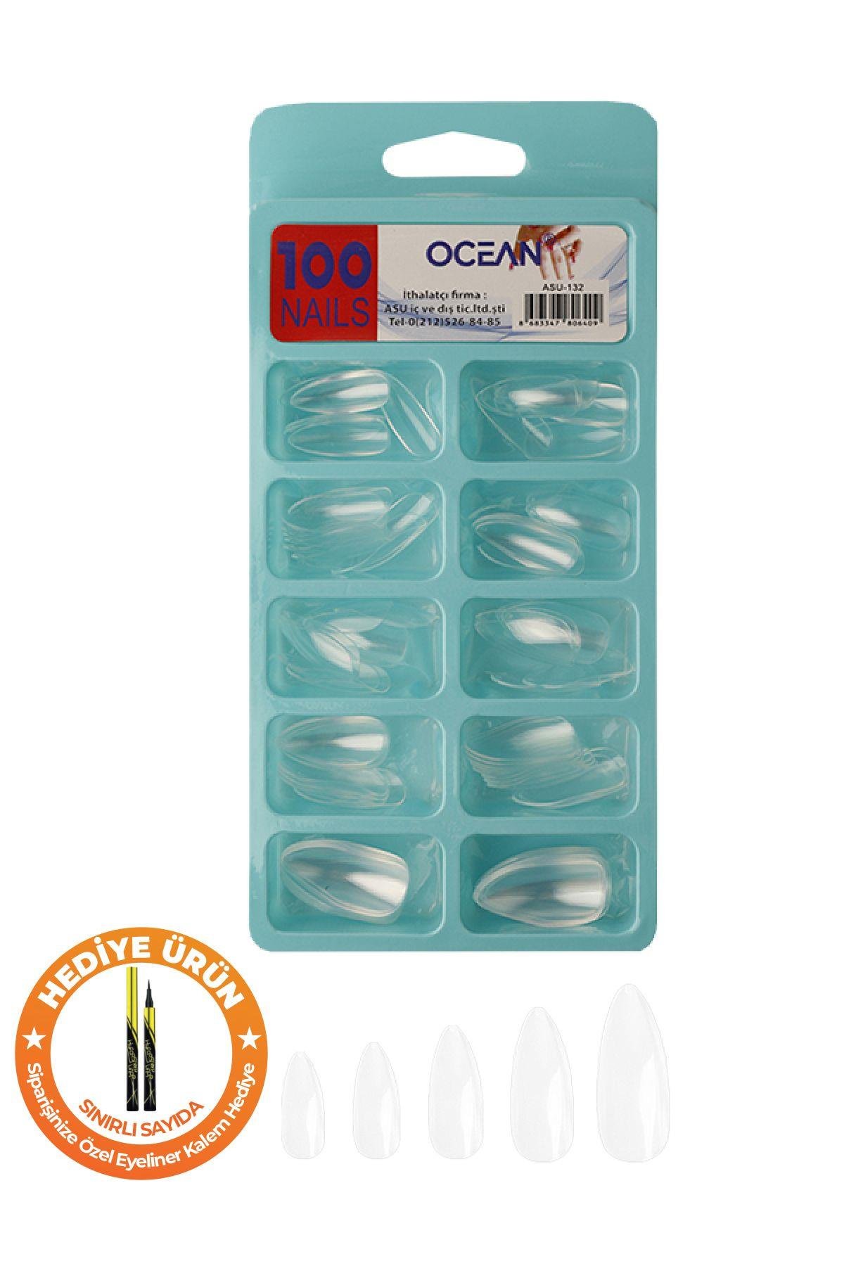 133 - 100'lü Kutulu Badem Protez Takma Tırnak