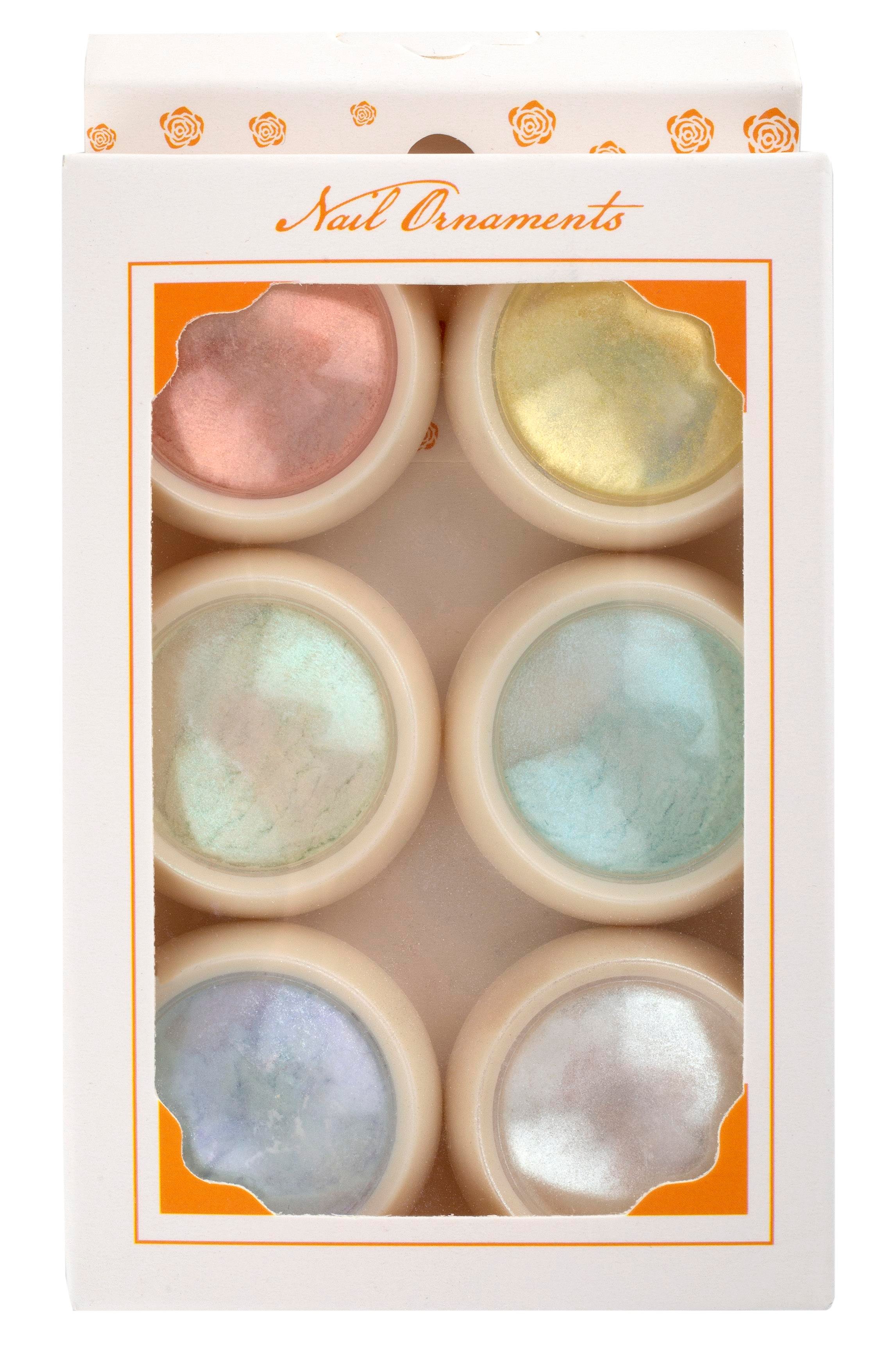 6 Renkli Nail Art - Ayna Efektli Krom İnci Tozu Seti