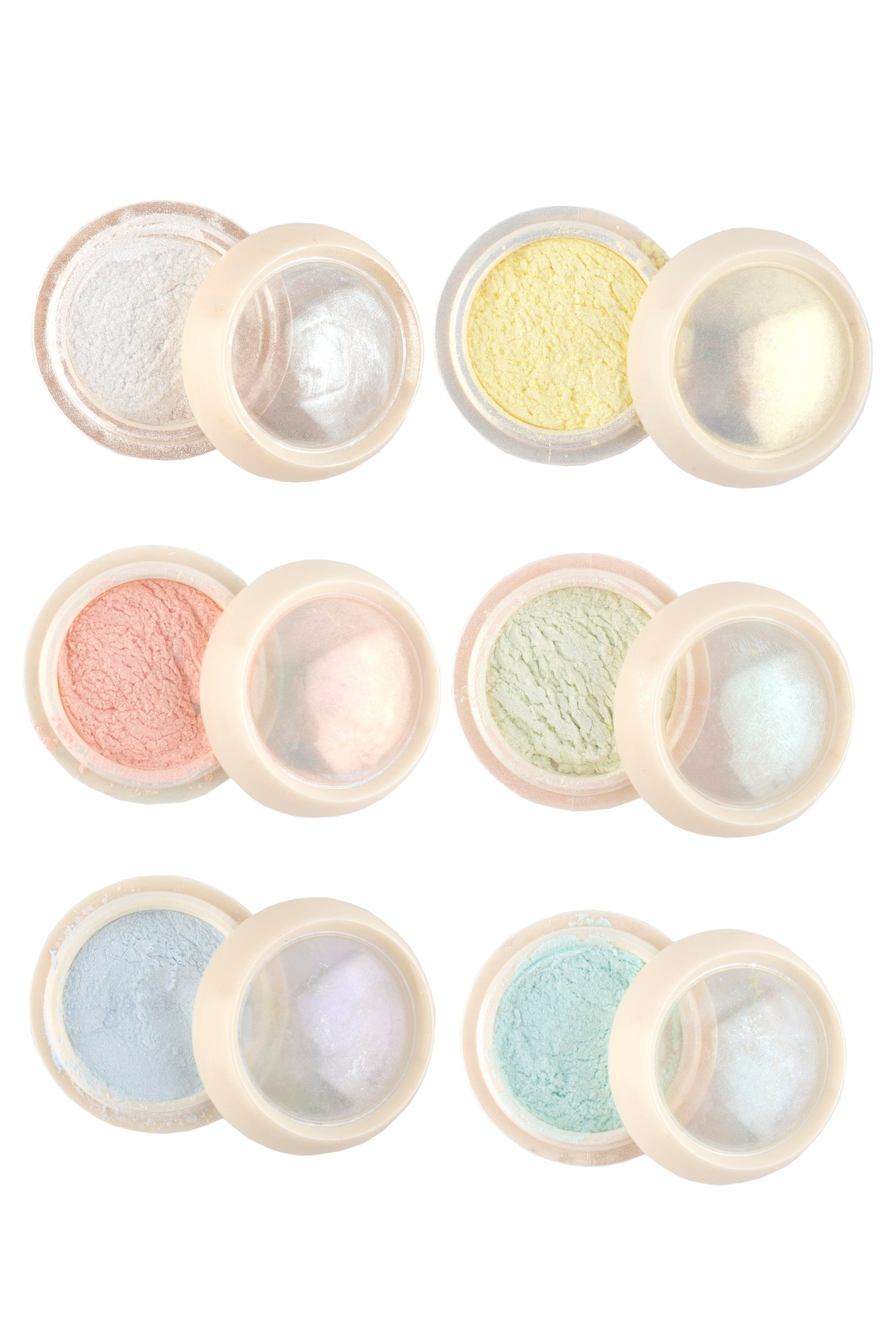 6 Renkli Nail Art - Ayna Efektli Krom İnci Tozu Seti