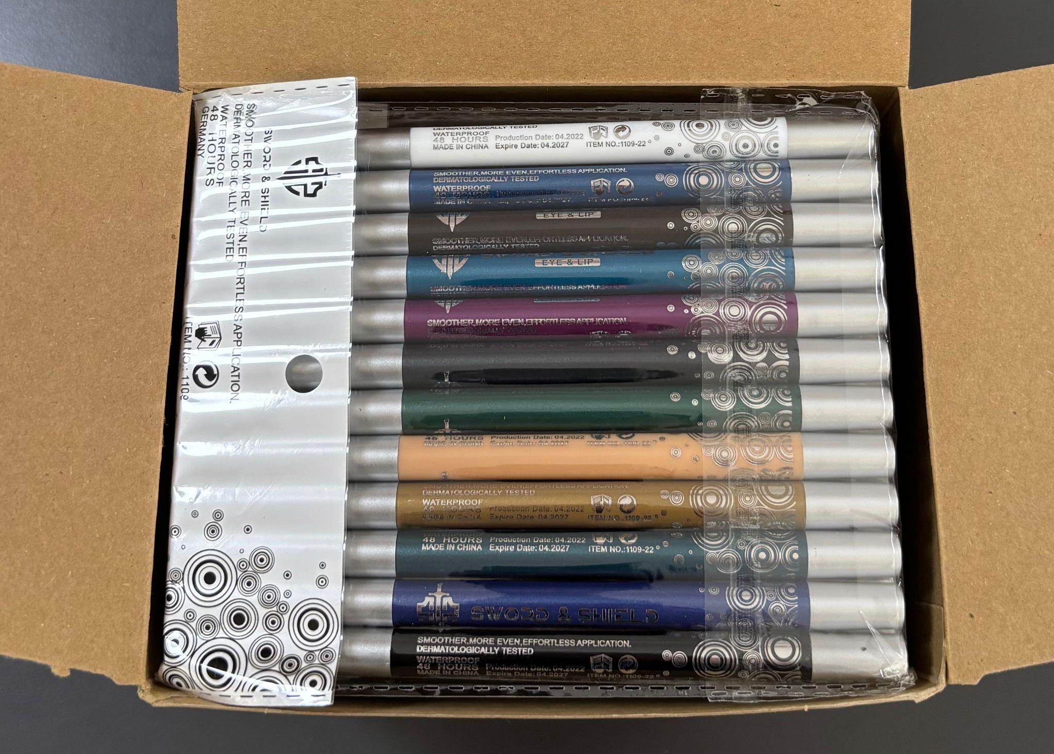 Asansörlü 12 Renkli Neon Göz Kalemi Seti