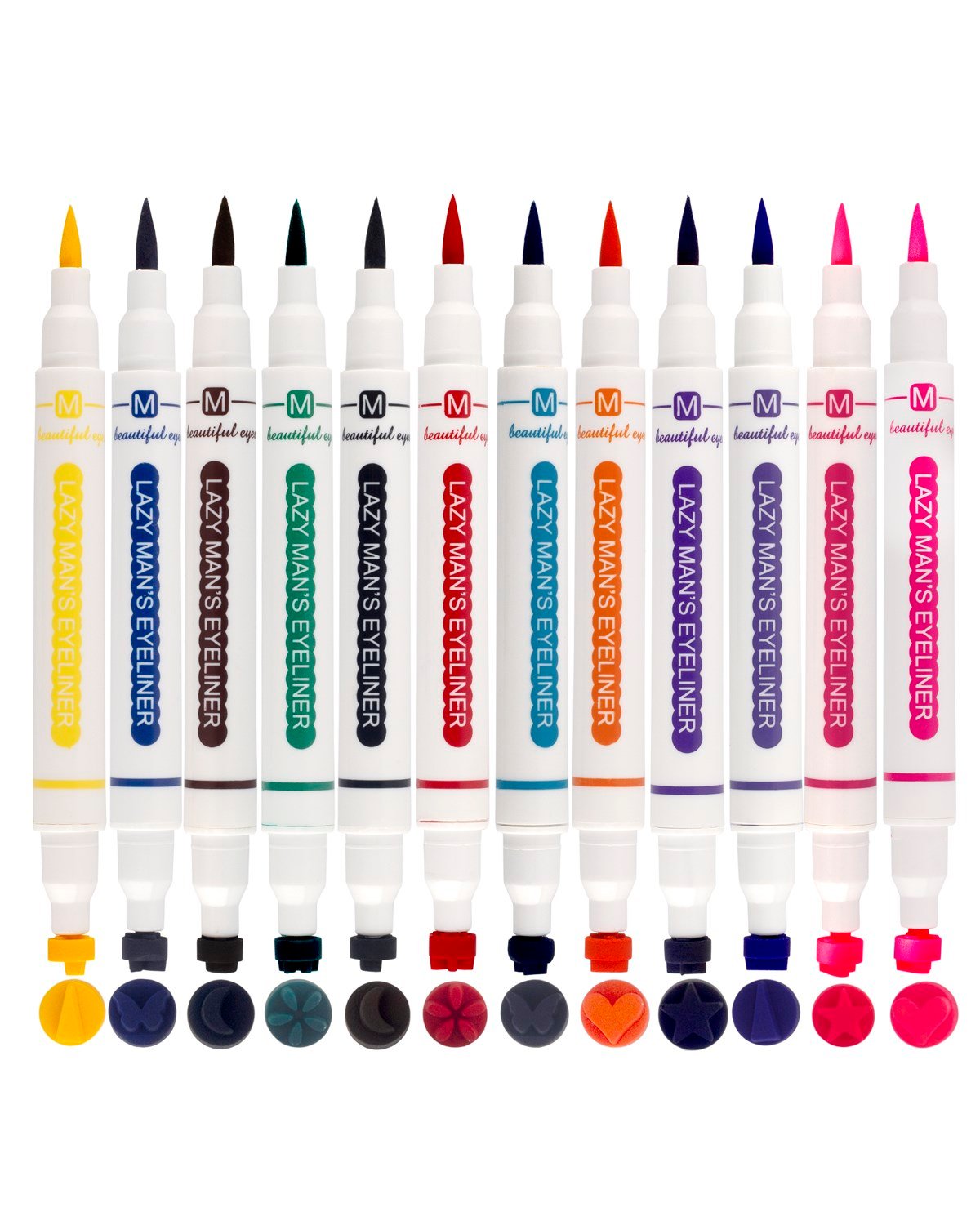 Çift Taraflı 12 Renk Pen Eyeliner Seti