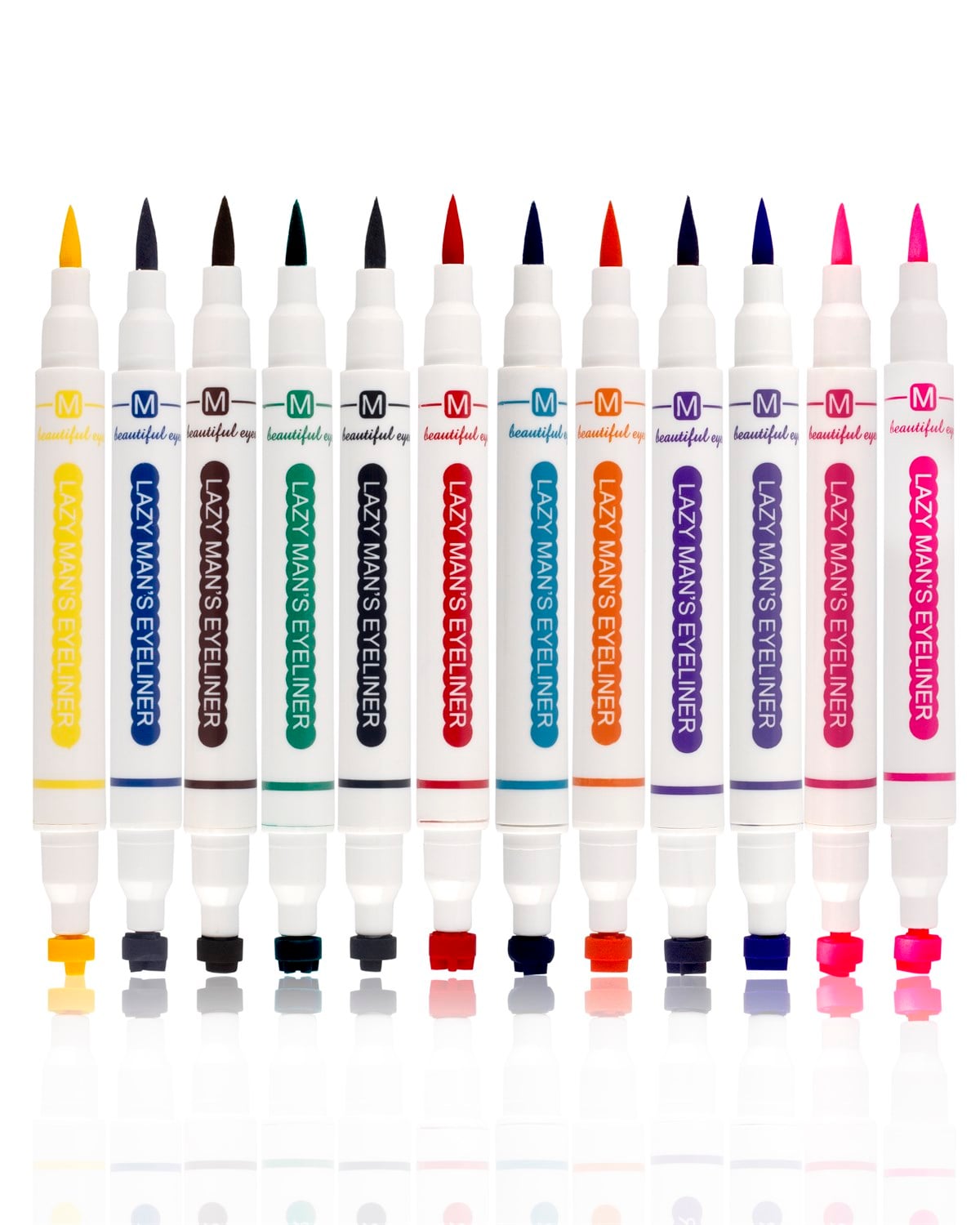Çift Taraflı 12 Renk Pen Eyeliner Seti