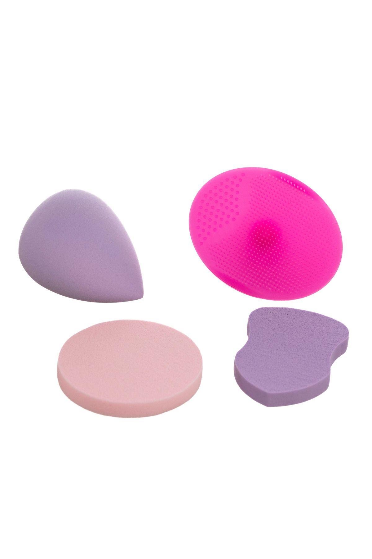 Fırça Temizleyicili 4'lü Sünger Seti İzla534