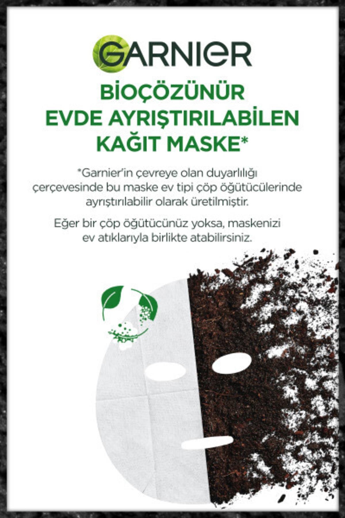 Garnier Siyah Çay Kömürlü Kağıt Yüz Maskesi