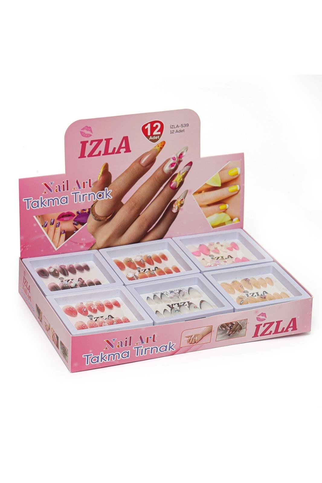 İzla 12'li Taşlı Takma Tırnak No:1