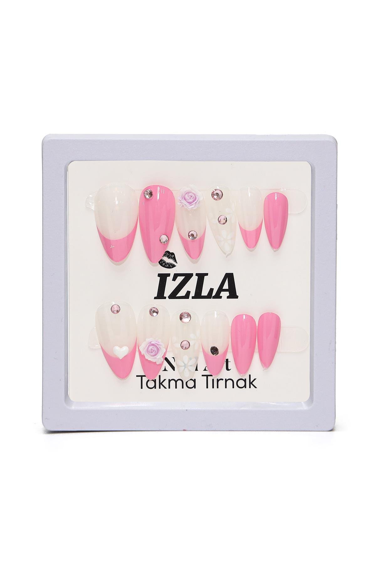 İzla 12'li Taşlı Takma Tırnak No:3