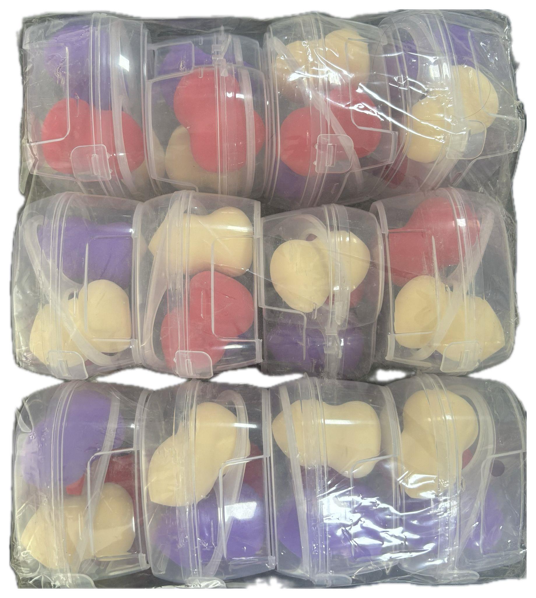 Kalp Desenli 3'lü Makyaj Süngeri Seti