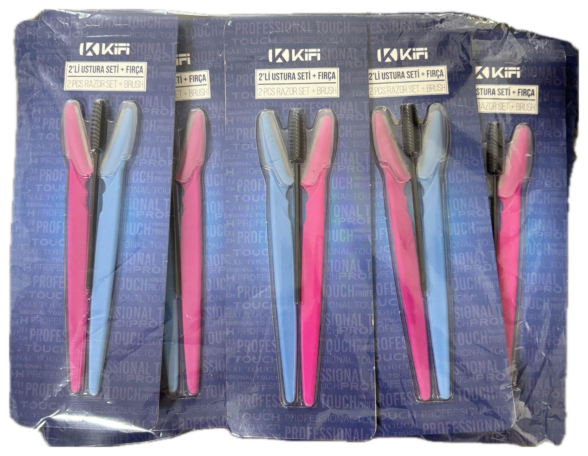 Kifi 2'li Kaş Usturası ve Kaş Fırçası Seti