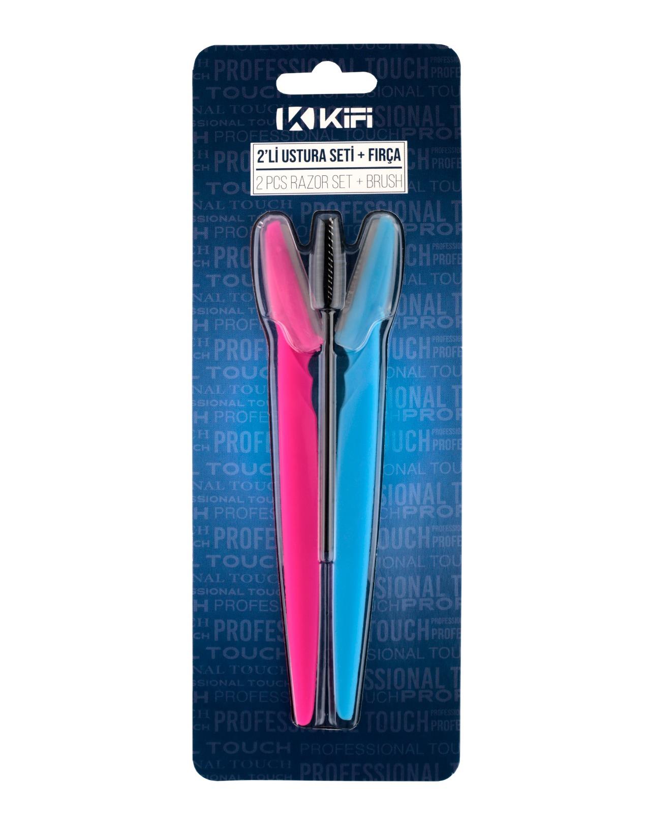 Kifi 2'li Kaş Usturası ve Kaş Fırçası Seti
