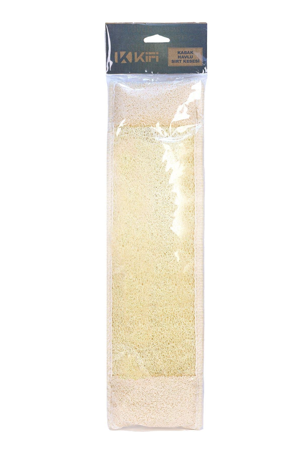 Kifi Doğal Kabak Havlu Sırt Kesesi - Çift Taraflı KF9200