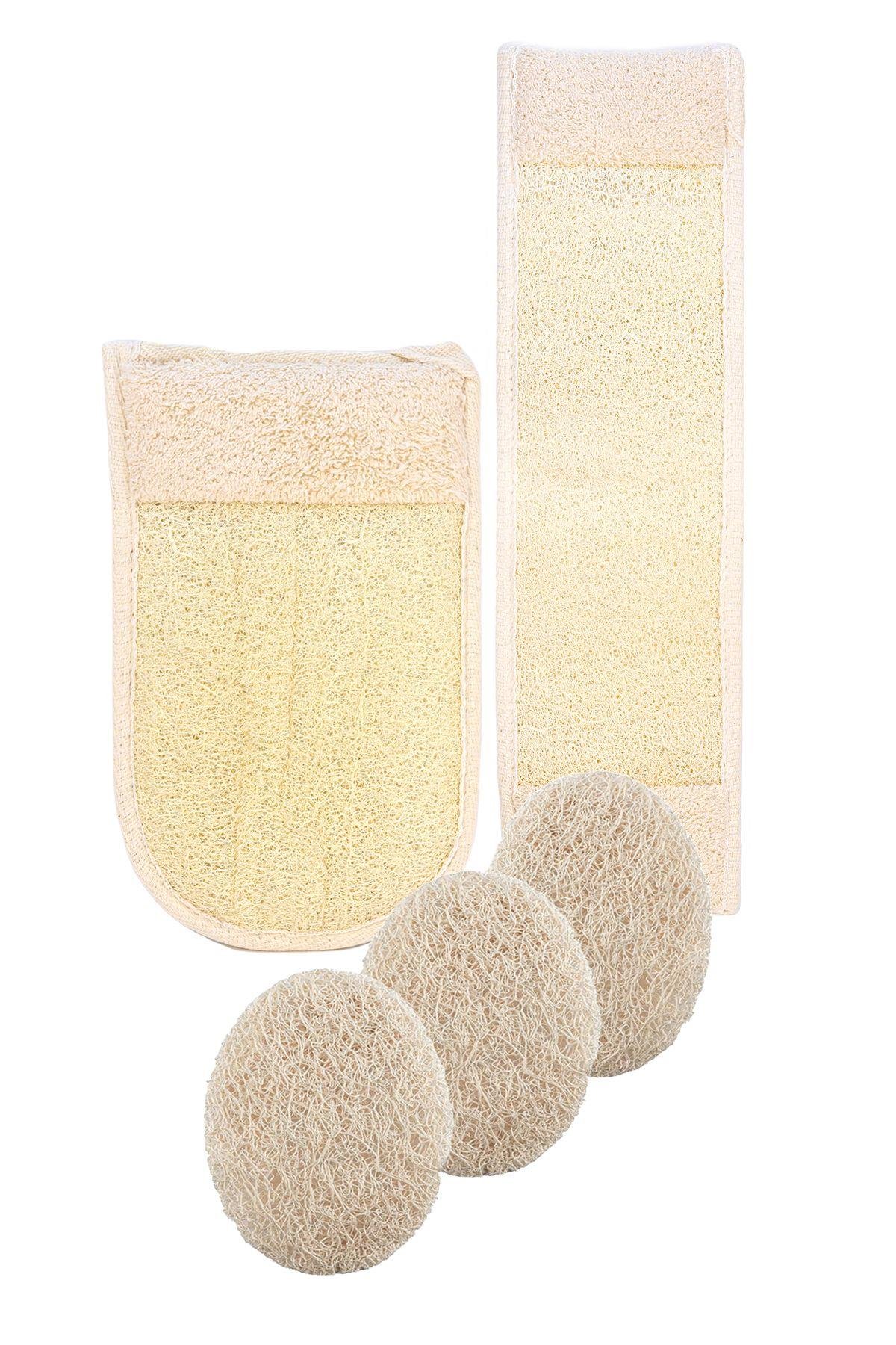 Kifi Doğal Kabak Kese Seti 5 Parça