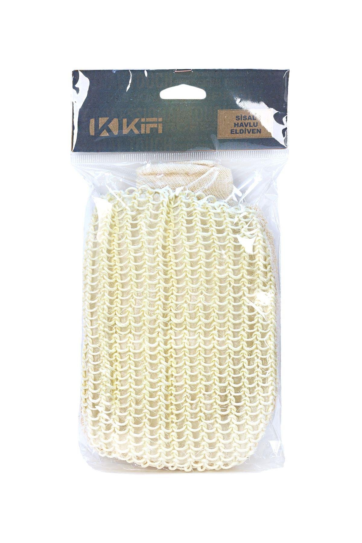 Kifi Doğal Sisal Havlu Eldiven - Çift Taraflı KF1020