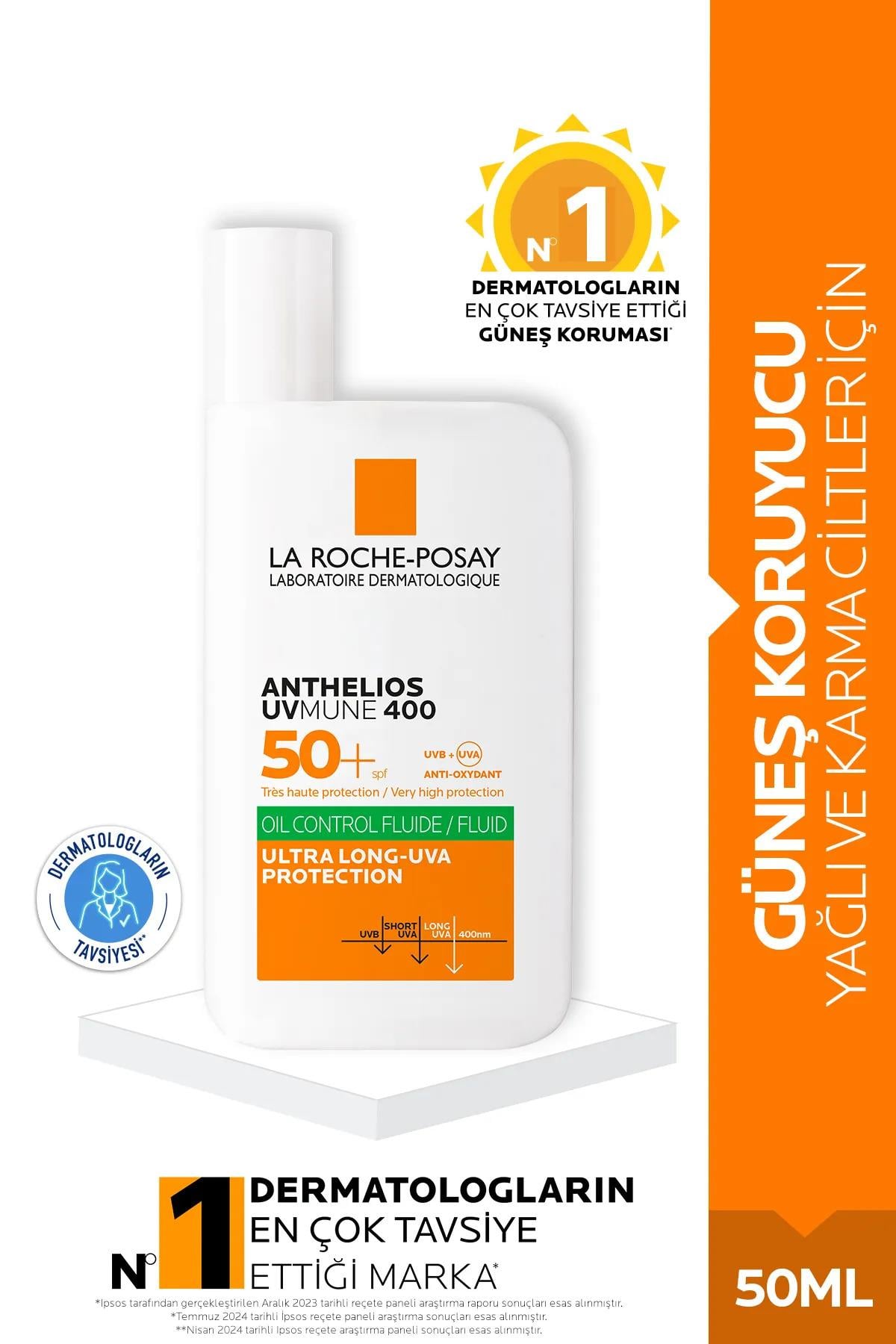 La Roche-Posay Anthelios UVmune 400 Oil Control Fluid 50 Faktör Güneş Kremi 50 ml