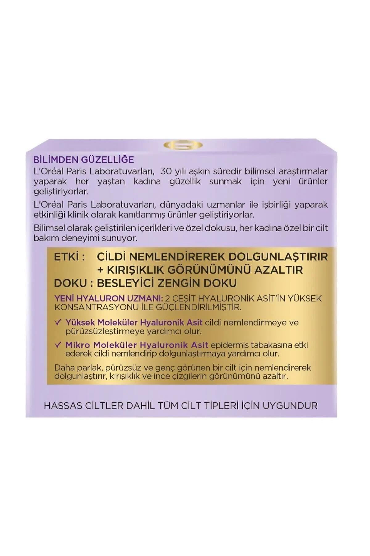 L'oréal Paris Hyaluron Uzmanı Cilt Dolgunlaştıran Nemlendirici Krem Gece