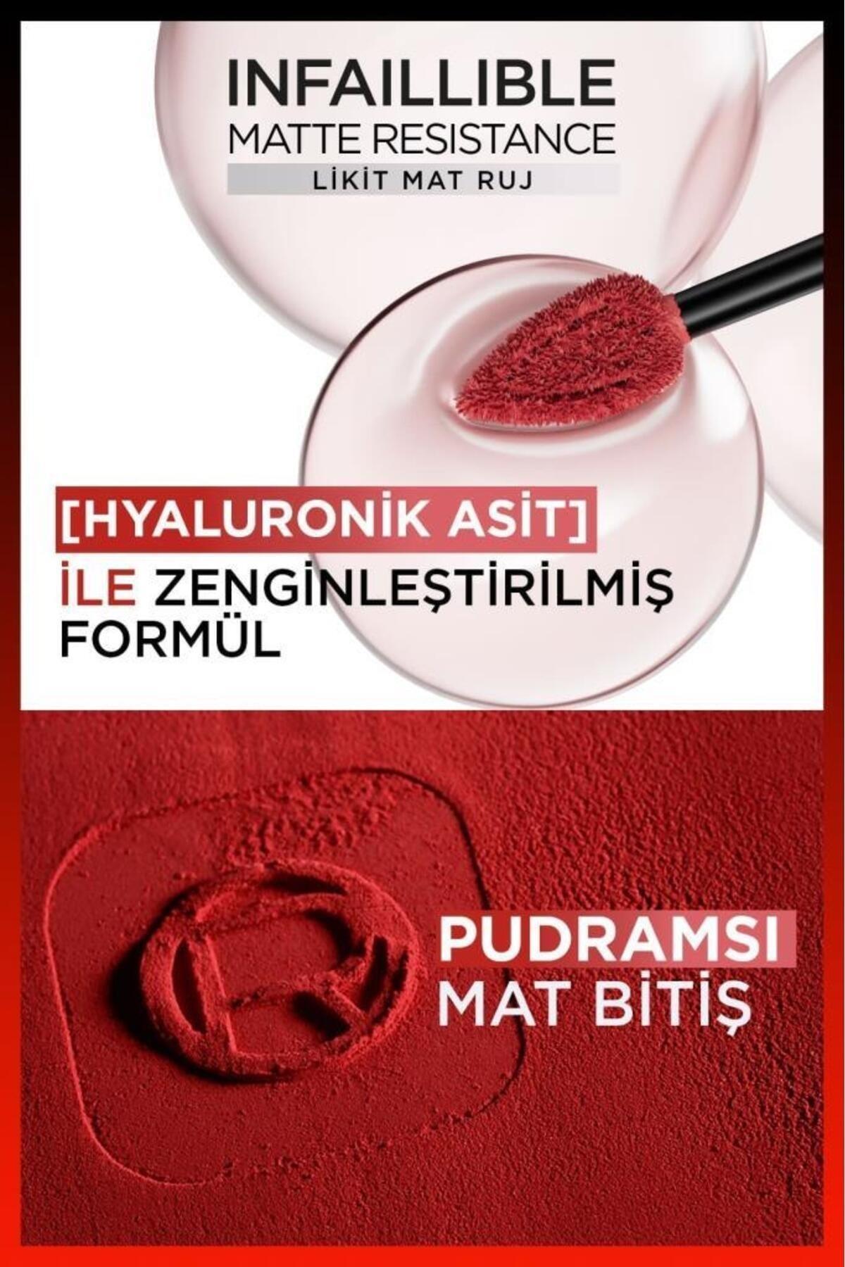 L'Oreal Paris Infaillible Matte Resistance Likit Mat Ruj