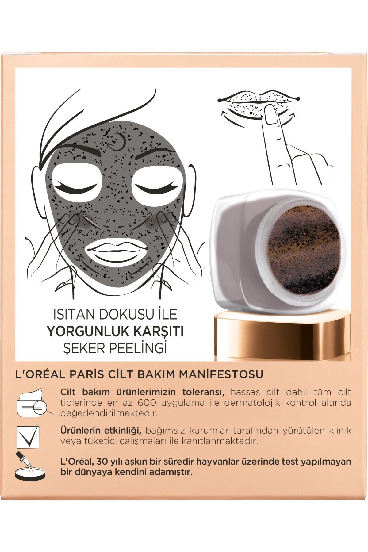 L'Oreal Paris Şeker Peelingi Yorgunluk Karşıtı Kahveli