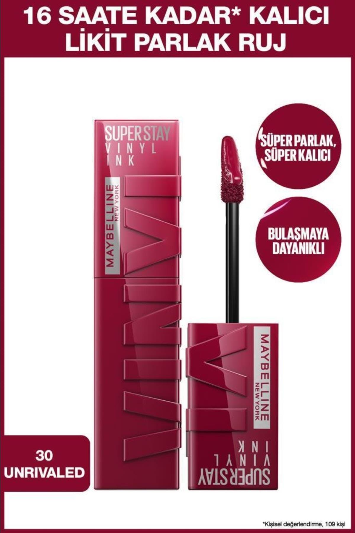 Maybelline New York Super Stay Vinyl Ink Uzun Süre Kalıcı Likit Parlak Ruj