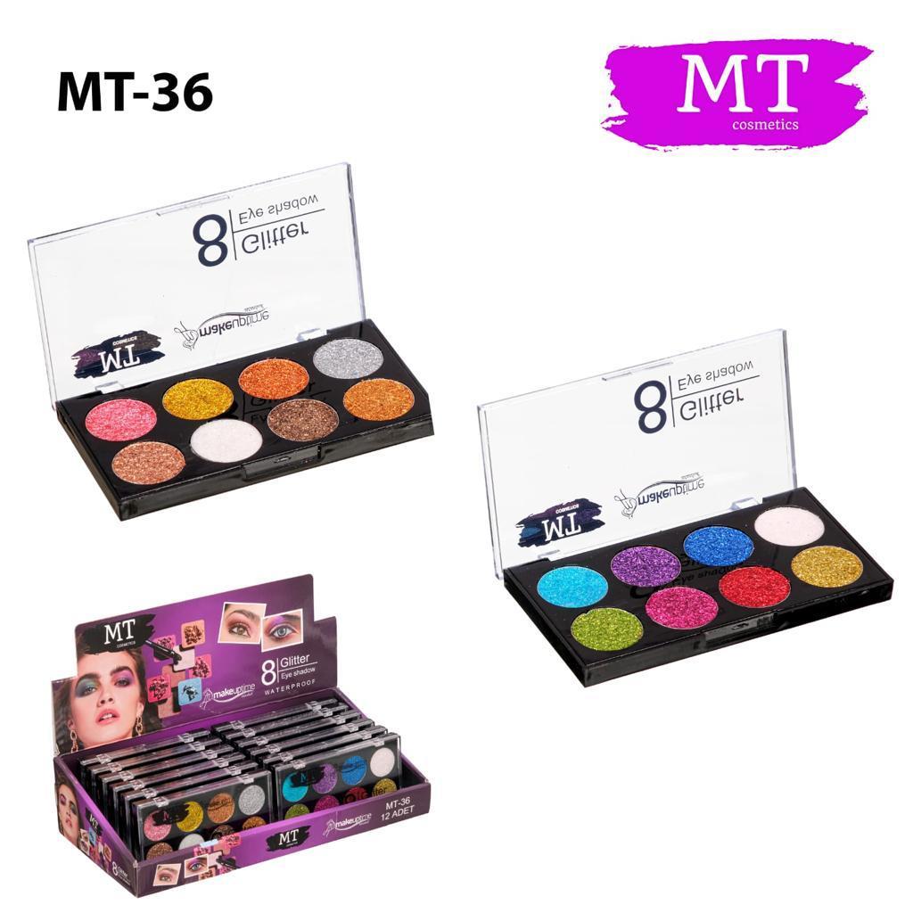 Mt 8 Renkli Glitter Far Paleti