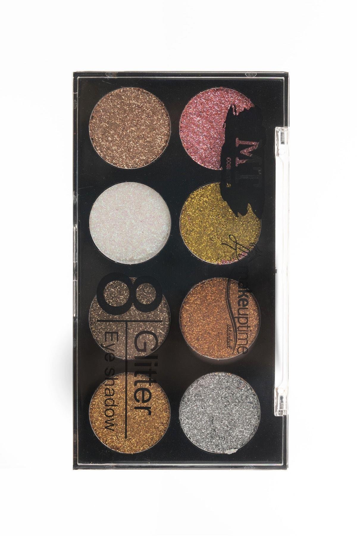 Mt 8 Renkli Glitter Far Paleti