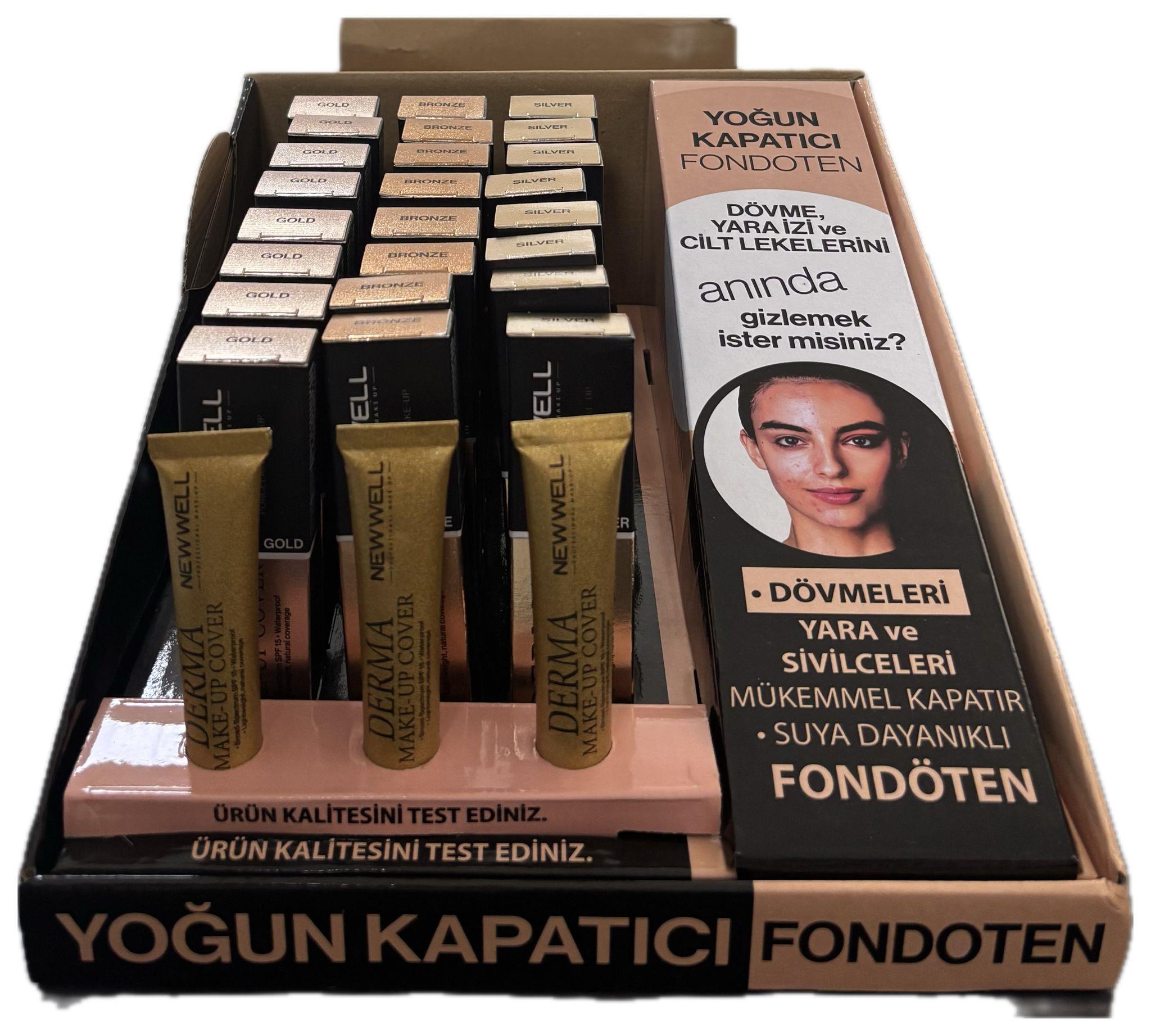 New Well Derma Make Up Cover 02 Bronze Yoğun Kapatıcı Porselen Fondöten
