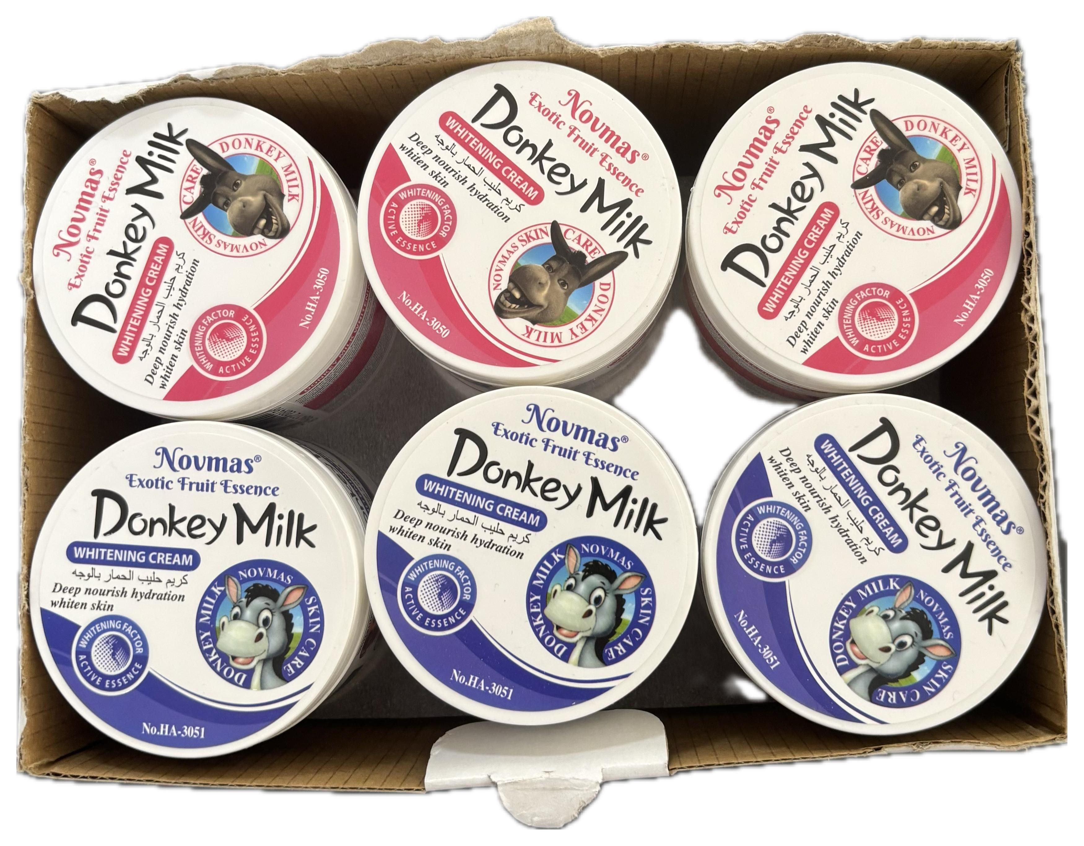 NOVMAS Donkey Milk Cilt Beyazlatıcı, Aydınlatıcı ve Leke Karşıtı Krem-With Naturel VitaminC & Collagen 115ml Pembe