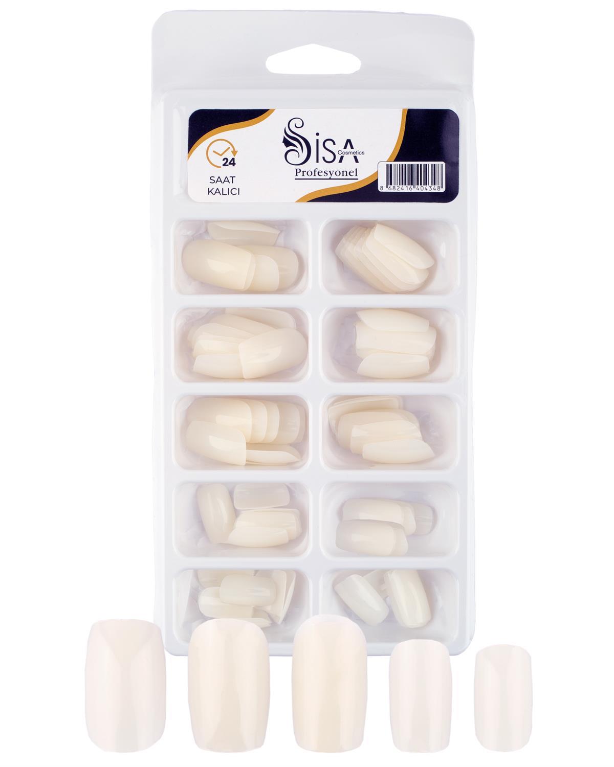 Profesyonel 100'lü Kutulu Badem Kırık Beyaz Takma Tırnak