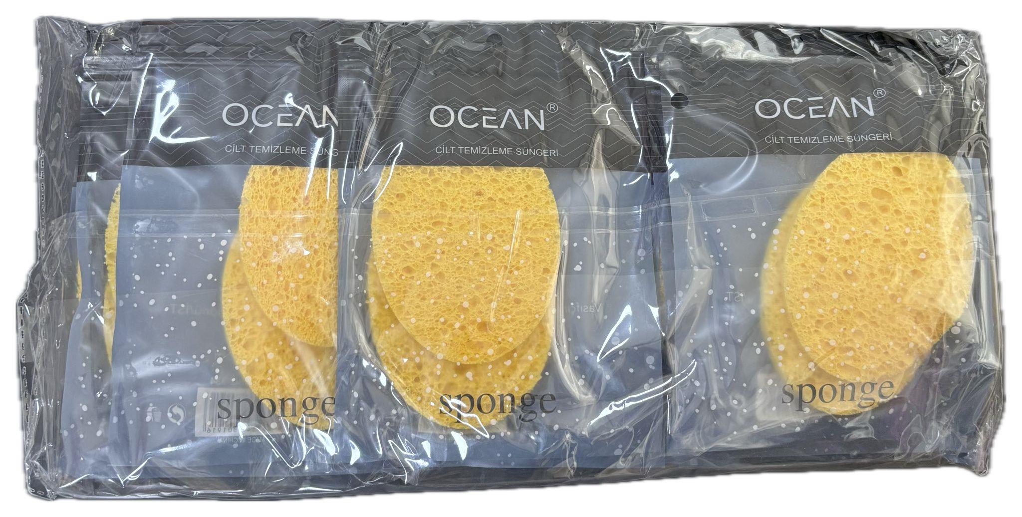 Sarı Yüz Temizleme Süngeri Oval 2'li