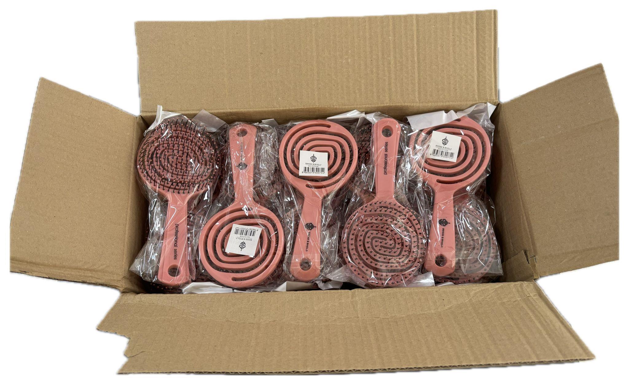 S&S Pembe Pro Üç Boyutlu Oval Saç Fırçası