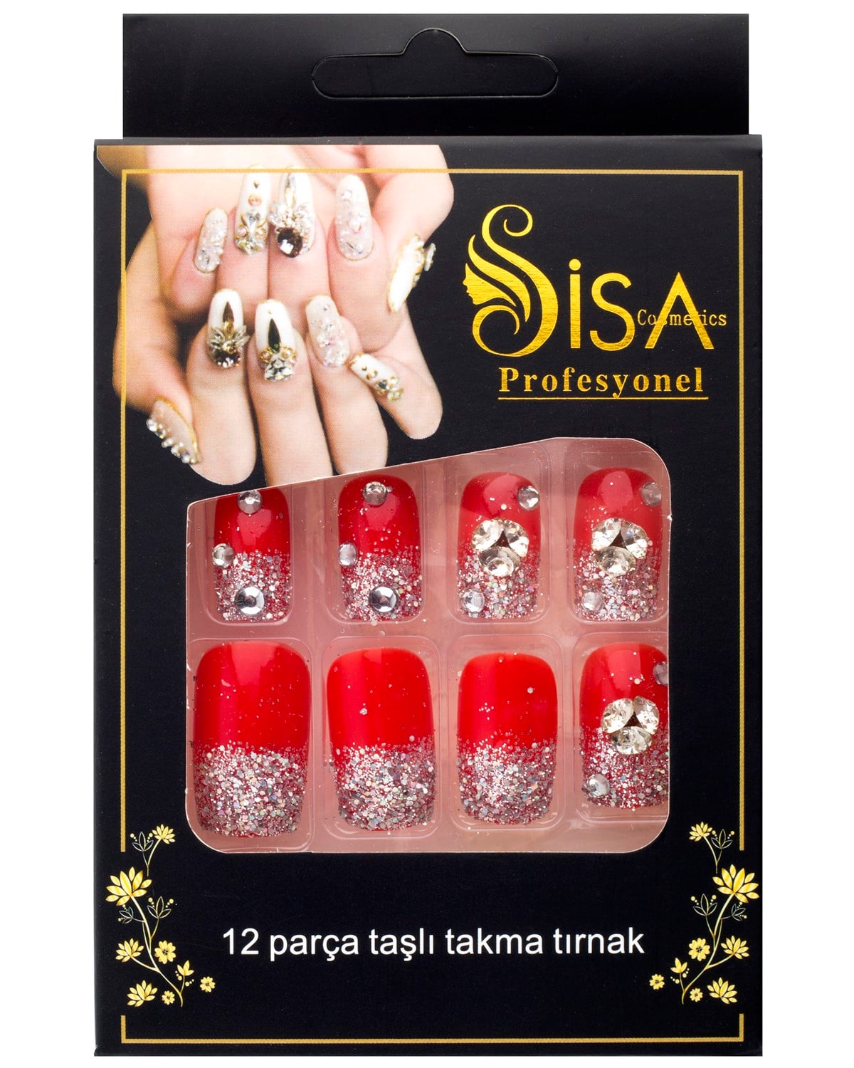 Taşlı Takma Tırnak B4