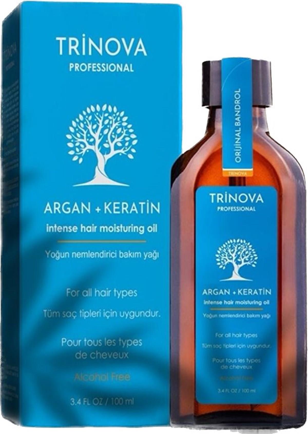 Trinova Argan Keratin Yağı & Zayıf Yıpranmış Saçlar Için Onarıcı Bakım