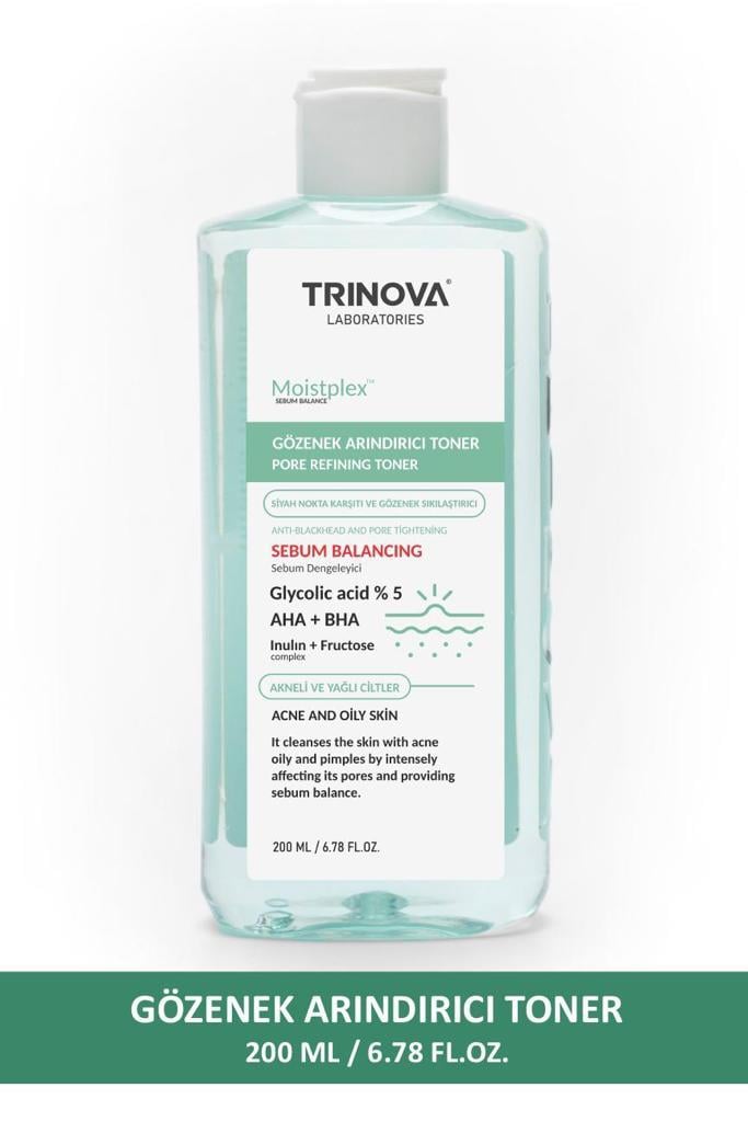 Trinova Moıstplex Sıyah Nokta Karşıtı Ve Gözenek Sıkılaştırıcı Arındırıcı Toner