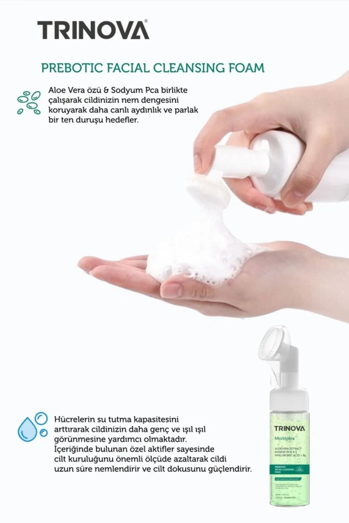 Trinova Prebiyotil Aloevera Yüz Temizleme Köpüğü 165 ml