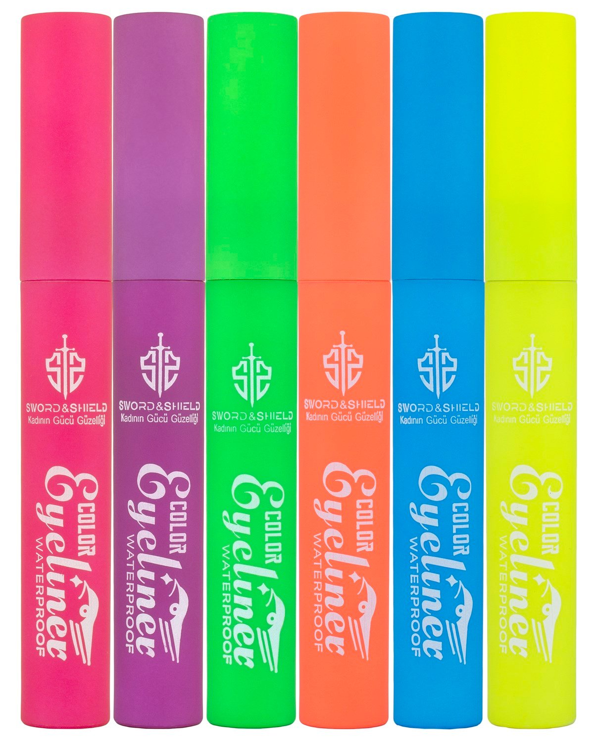 True Color 6 Renkli Neon Fırçalı Eyeliner