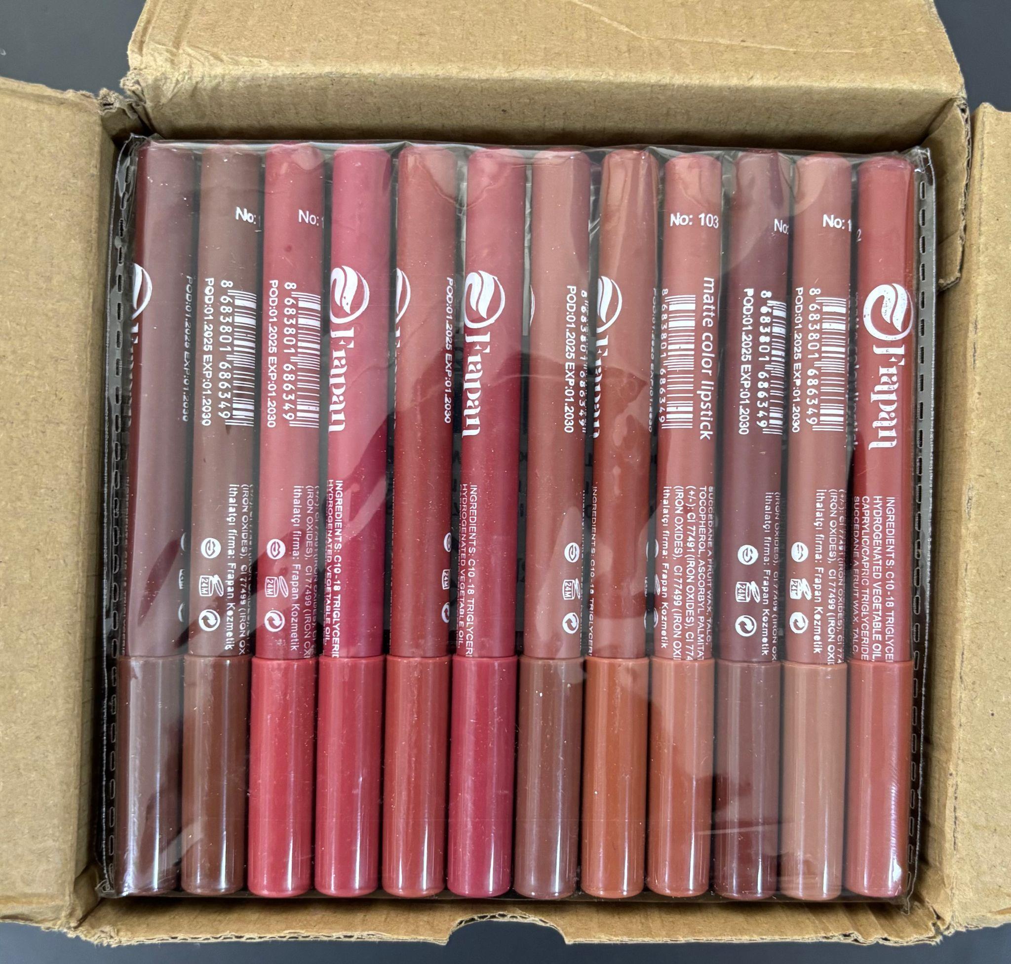 Ultra Soft Kalın Dudak Kalemi 12'li Set - Jumbo Kalem Ruj