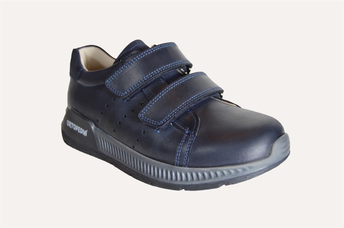 Ayakkabı 26-36Ortopedia Genç Ayakkabı Lacivert Deri 1429