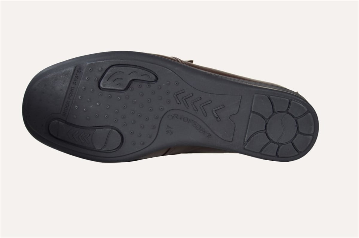 AyakkabıOrtopedia Kadın Hallux Diabetic Ayakkabı Kahve Deri - 1005