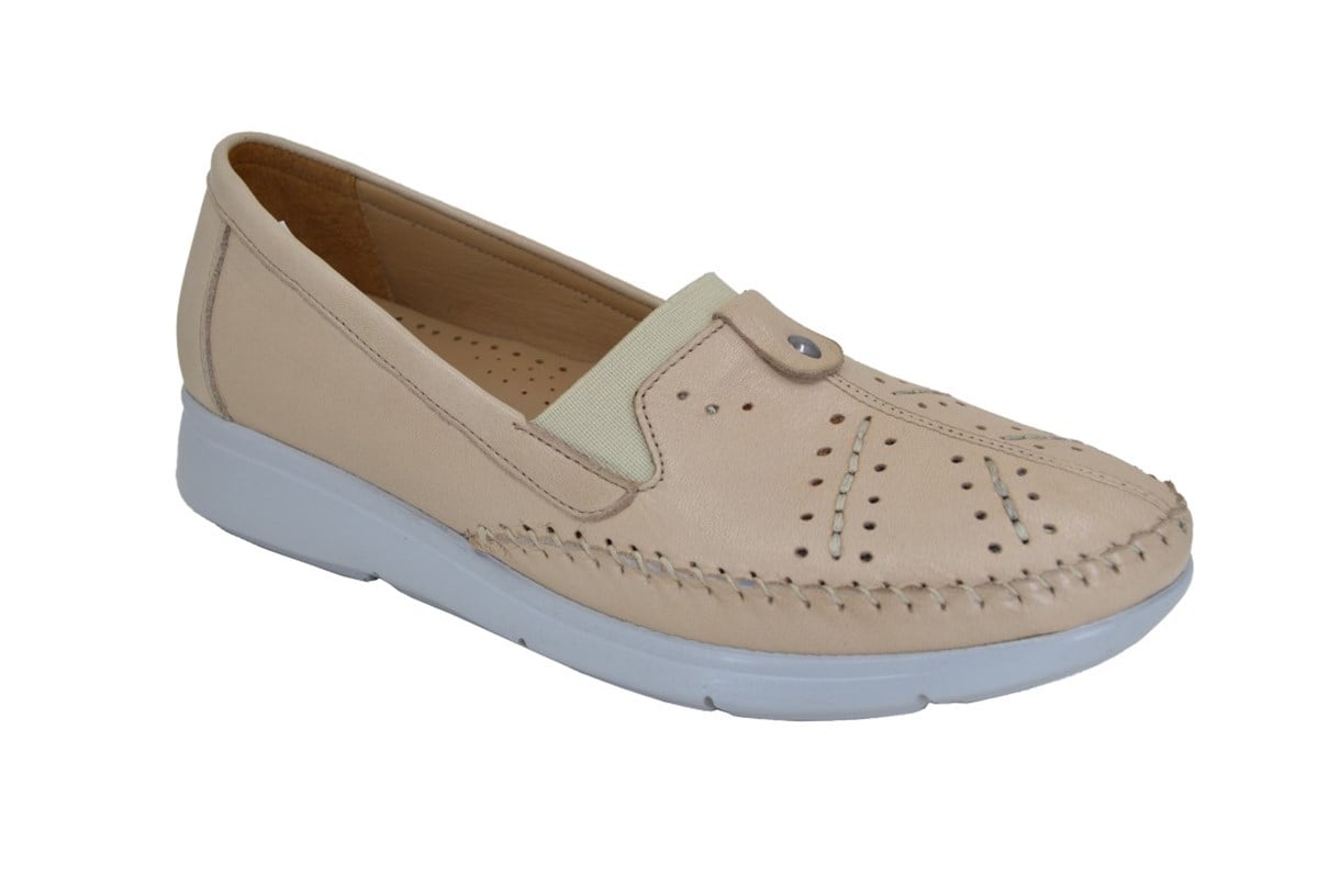 ComfortOrtopedia Kadın Deri Ayakkabı 1601 - BEJ