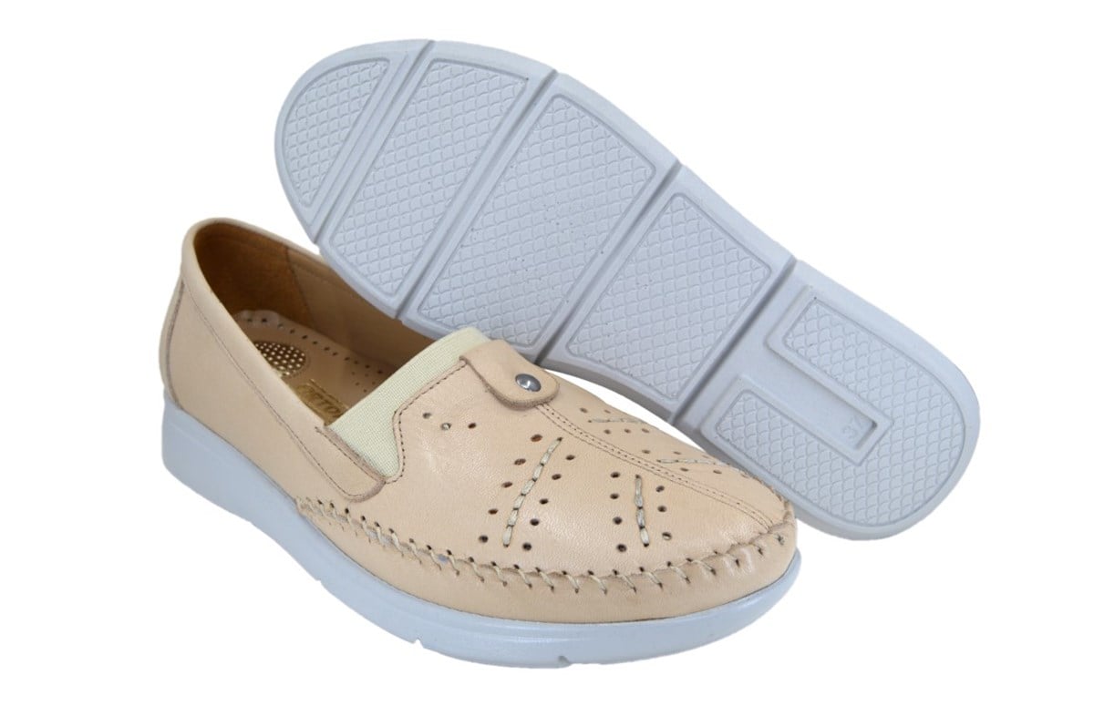 ComfortOrtopedia Kadın Deri Ayakkabı 1601 - BEJ